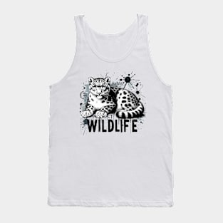 Grunge Snow Leopard - Protect Wildlife Tank Top